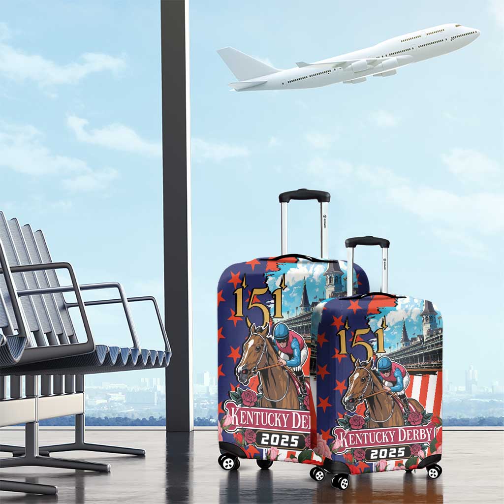 Kentucky Horses Racing 2025 Luggage Cover Anniversary 151st The Race for the Roses LT03