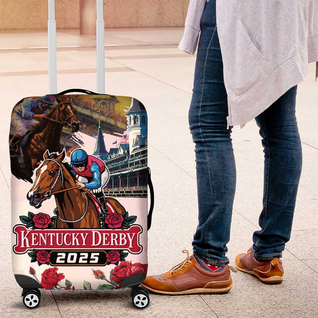 Kentucky Horses Racing 2025 Luggage Cover Churchill Downs The Race for the Roses LT03