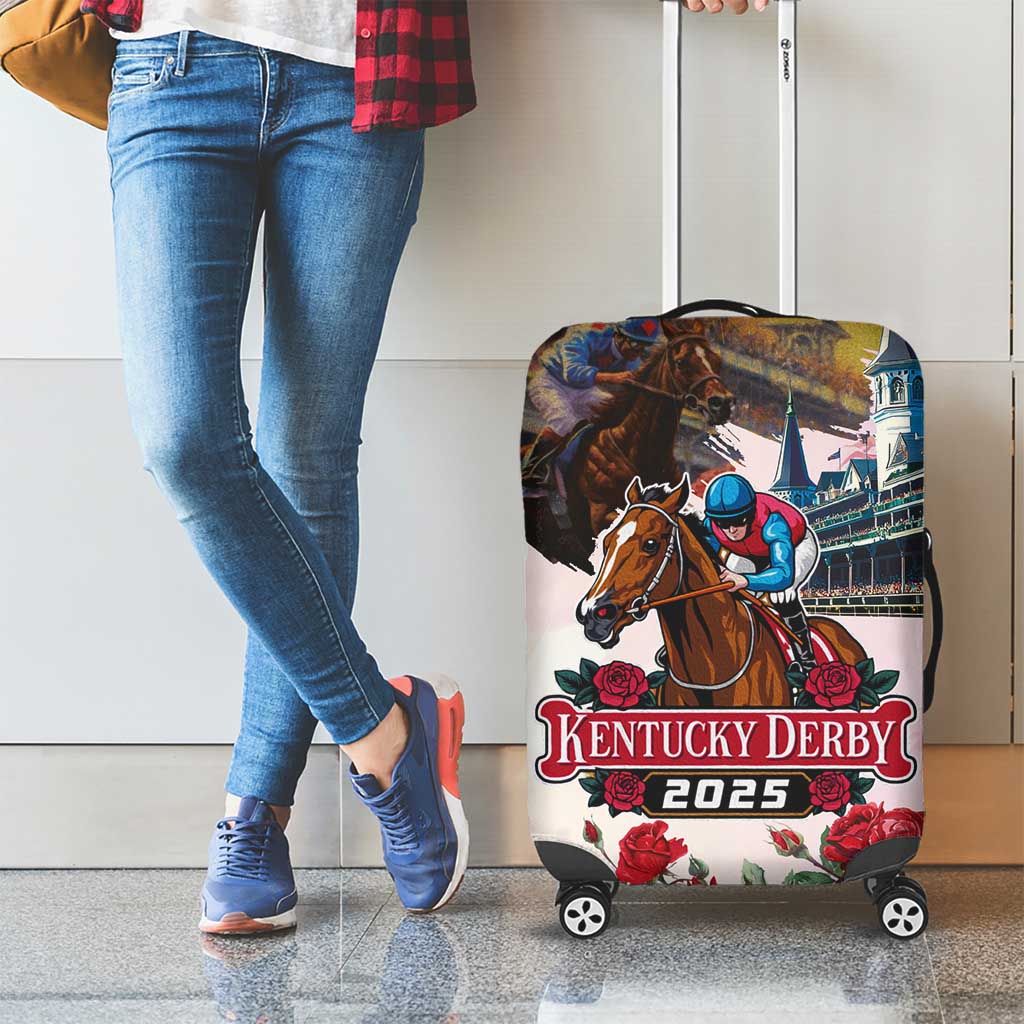 Kentucky Horses Racing 2025 Luggage Cover Churchill Downs The Race for the Roses LT03