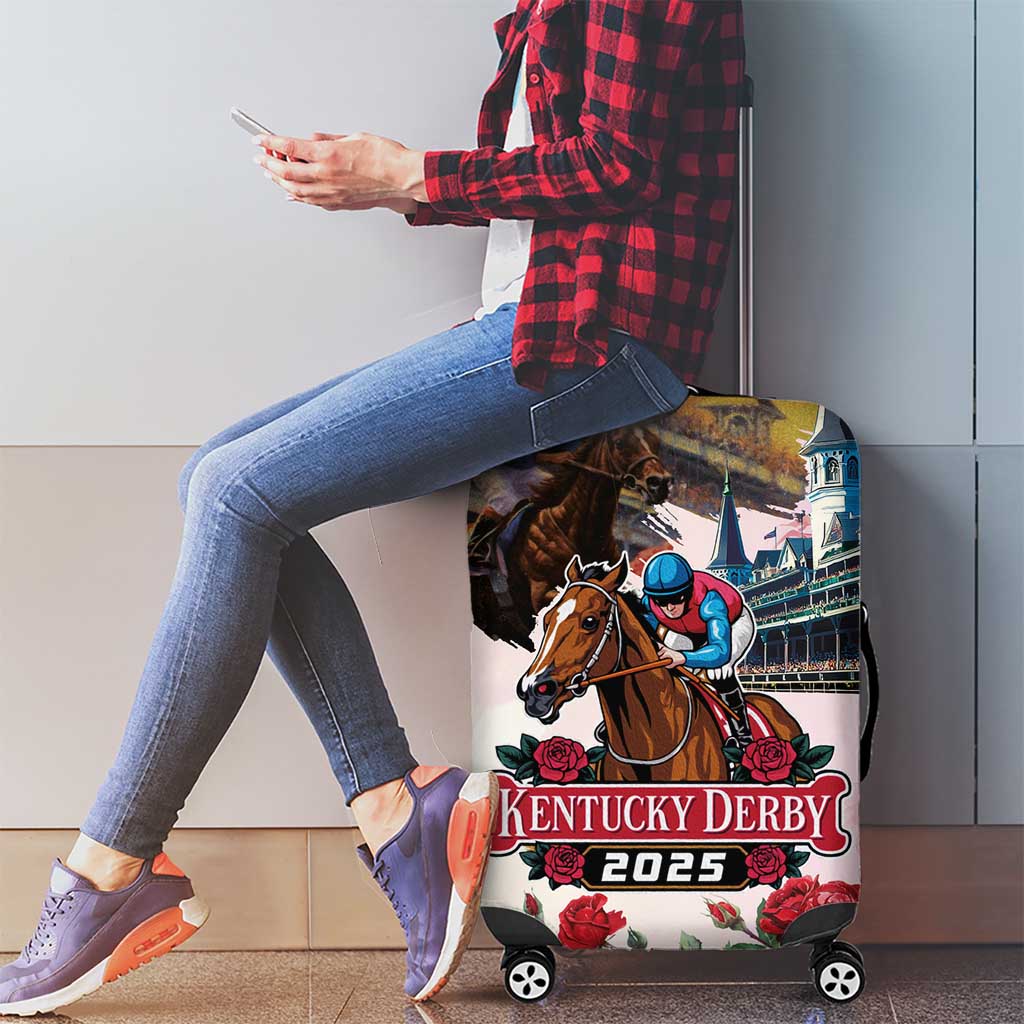 Kentucky Horses Racing 2025 Luggage Cover Churchill Downs The Race for the Roses LT03