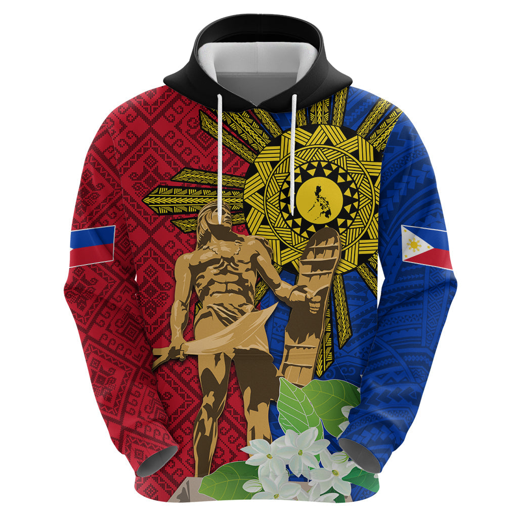 Philippines Lapu Lapu King Jasmine Flowers Hoodie Filipino Sun Tattoo LT03