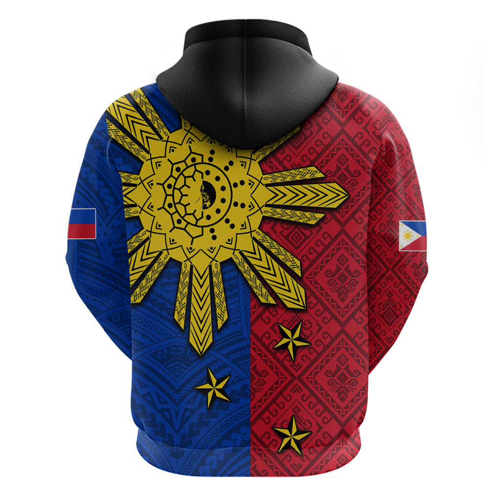 Philippines Sun Batok Tattoo Hoodie Polynesian and Yakan Pattern LT03