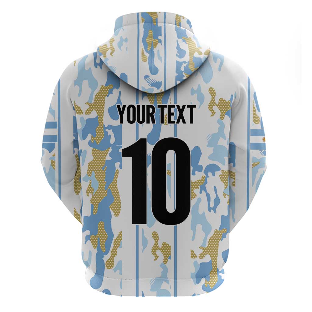 Custom Argentina Football Hoodie Vamos La Albiceleste Camouflage Style LT03