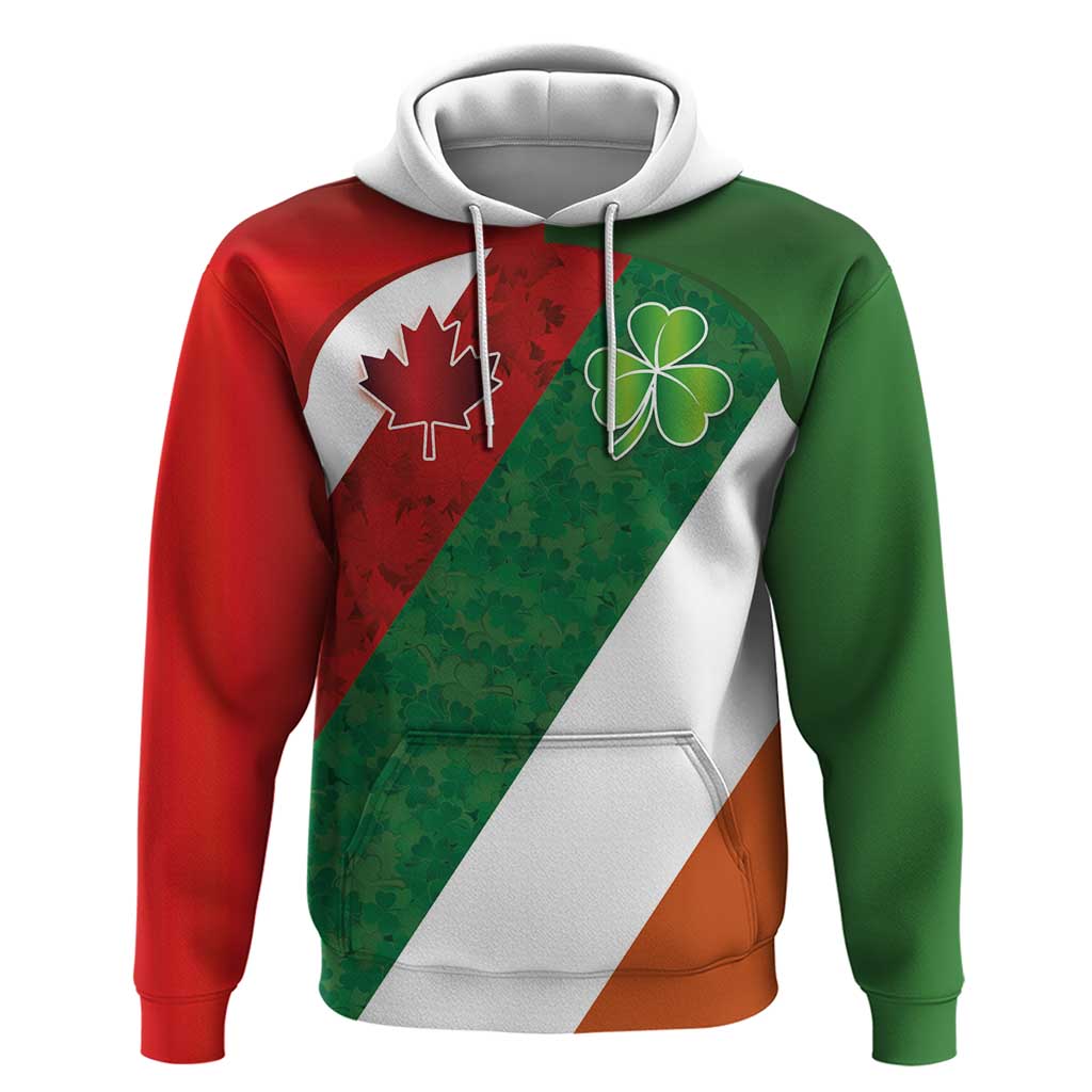 Custom Canada and Ireland Hoodie Shamrocks and Maple Leaves LT03