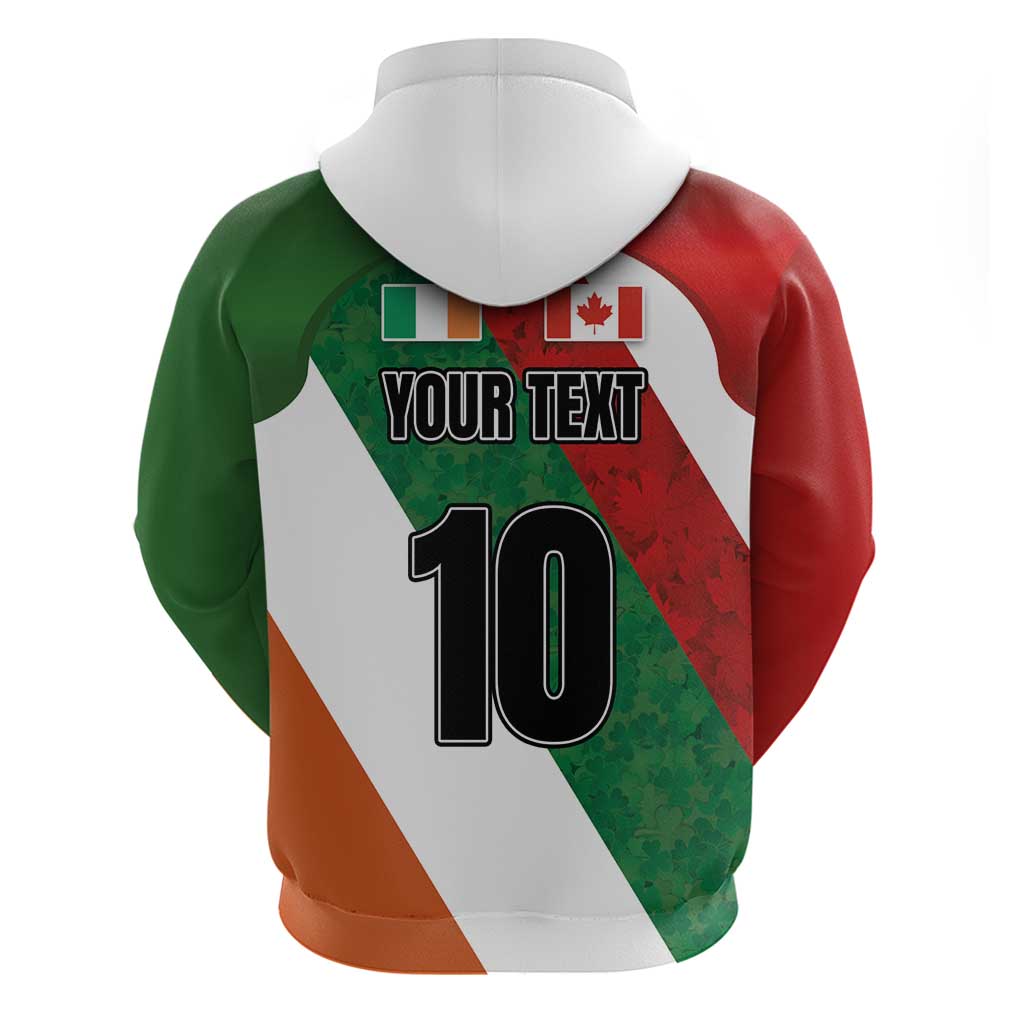Custom Canada and Ireland Hoodie Shamrocks and Maple Leaves LT03