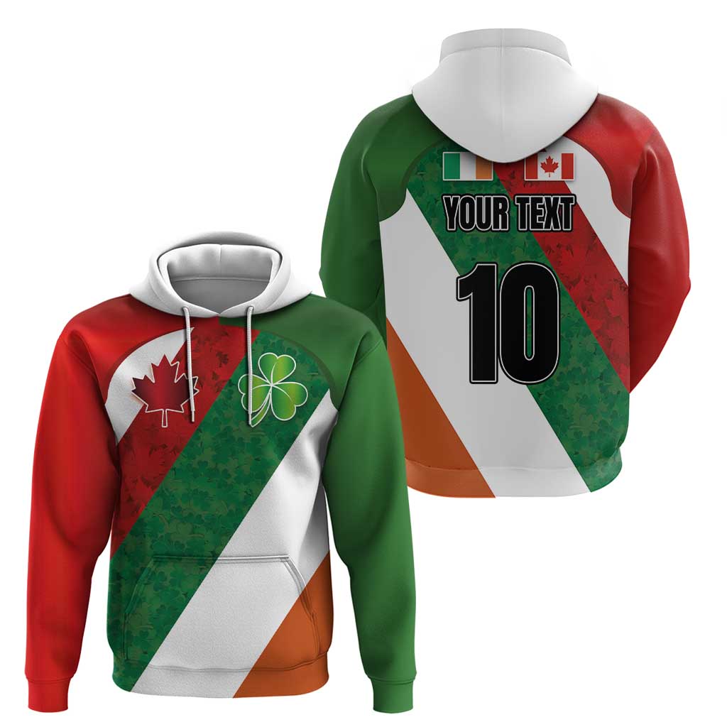 Custom Canada and Ireland Hoodie Shamrocks and Maple Leaves LT03
