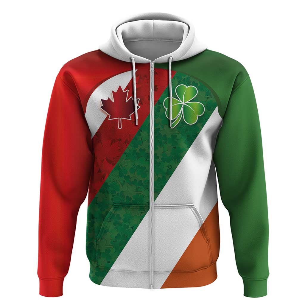 Custom Canada and Ireland Hoodie Shamrocks and Maple Leaves LT03