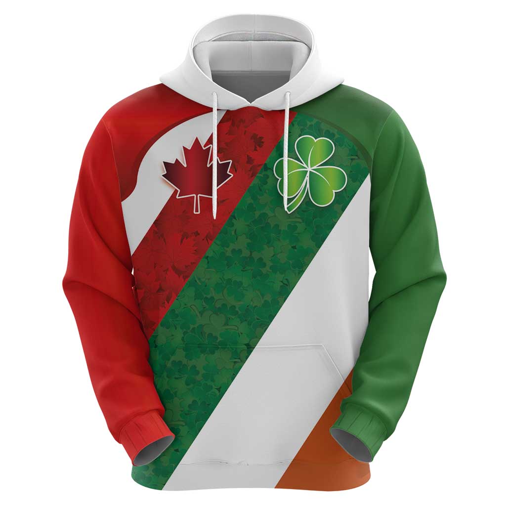 Custom Canada and Ireland Hoodie Shamrocks and Maple Leaves LT03