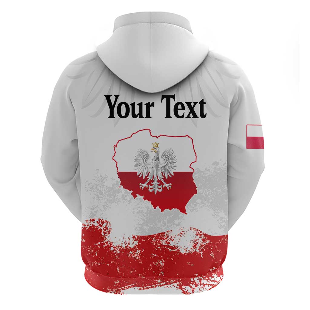Personalized Polish National Flag Day Hoodie Polska White Eagle Grunge Style LT03