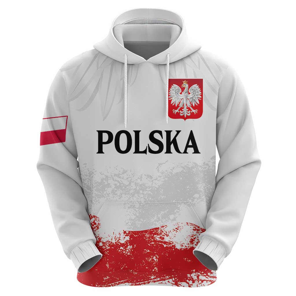 Personalized Polish National Flag Day Hoodie Polska White Eagle Grunge Style LT03