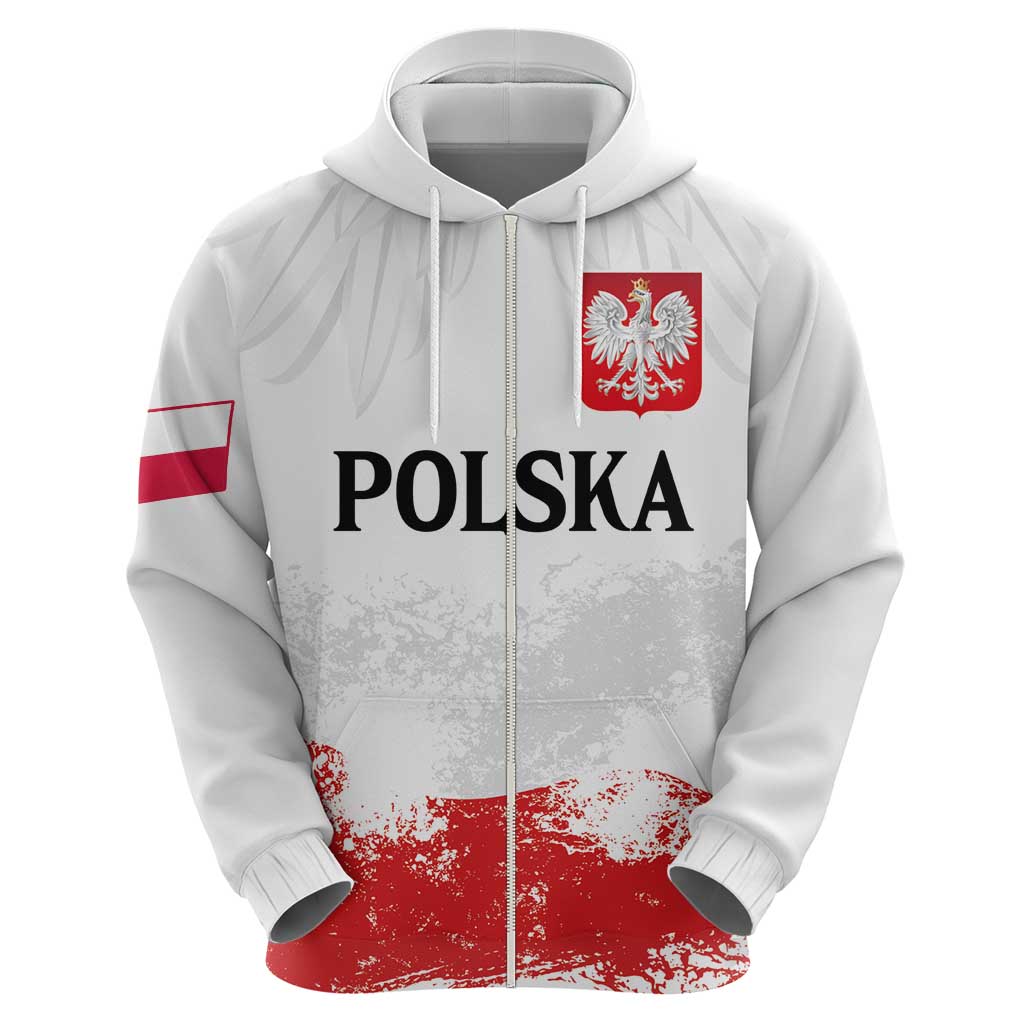 Personalized Polish National Flag Day Hoodie Polska White Eagle Grunge Style LT03
