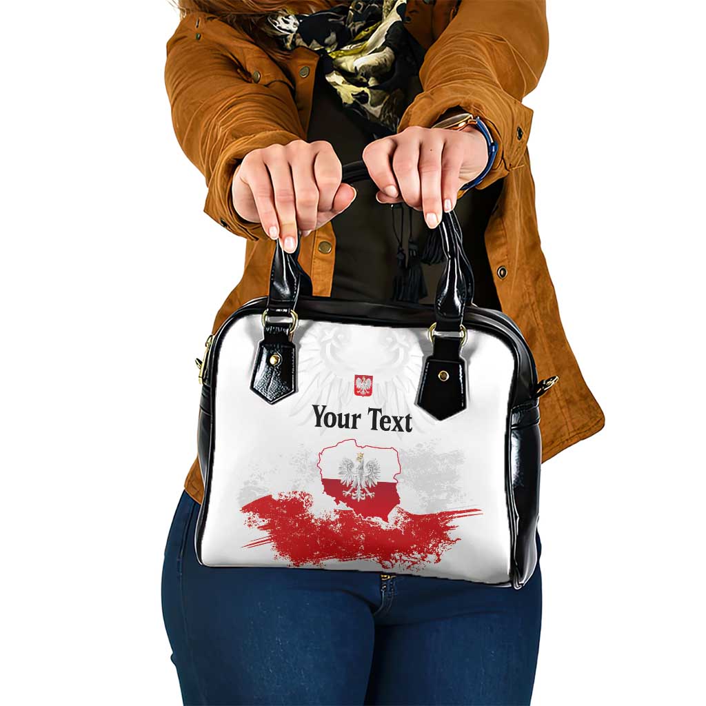 Personalized Polish National Flag Day Shoulder Handbag Polska White Eagle Grunge Style LT03