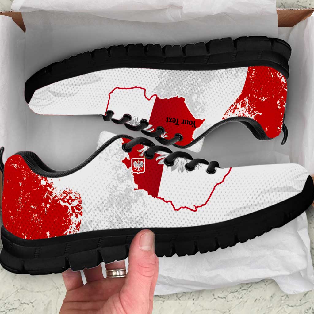 Personalized Polish National Flag Day Sneakers Polska White Eagle Grunge Style LT03