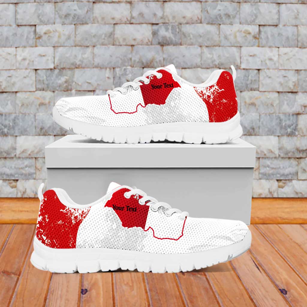 Personalized Polish National Flag Day Sneakers Polska White Eagle Grunge Style LT03