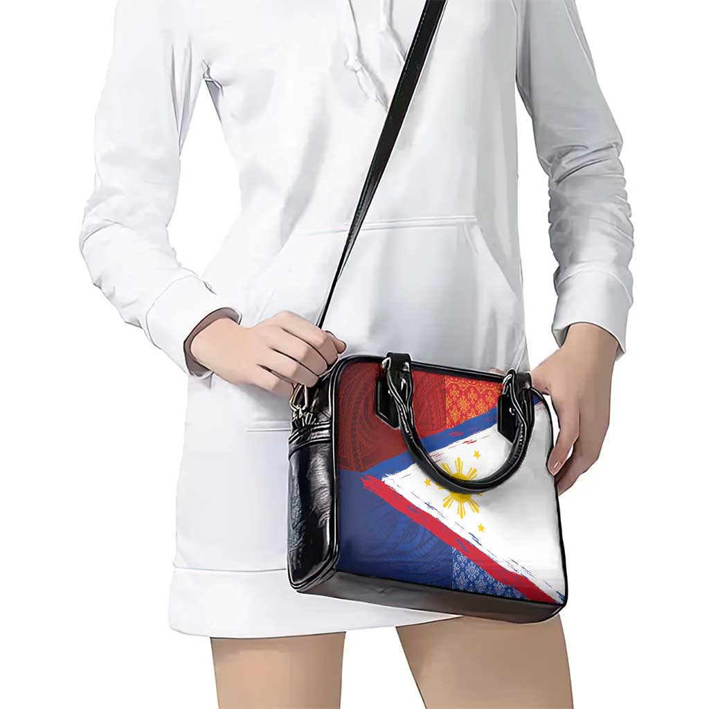 Philippines National Flag Day Shoulder Handbag Polynesian and Yakan Tattoo Brush Style LT03