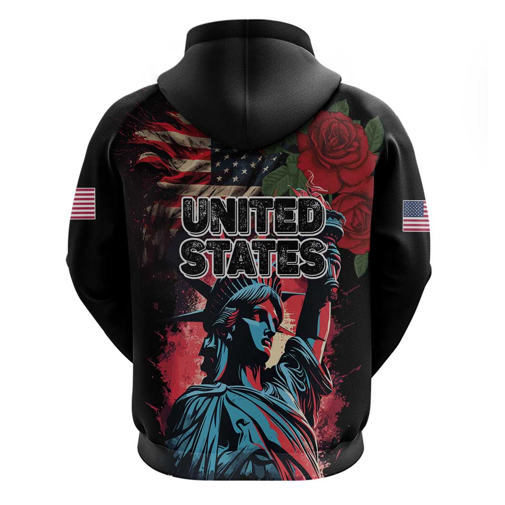 United States Independence Day Hoodie The 4th of July Statue of Liberty Retro Style LT03
