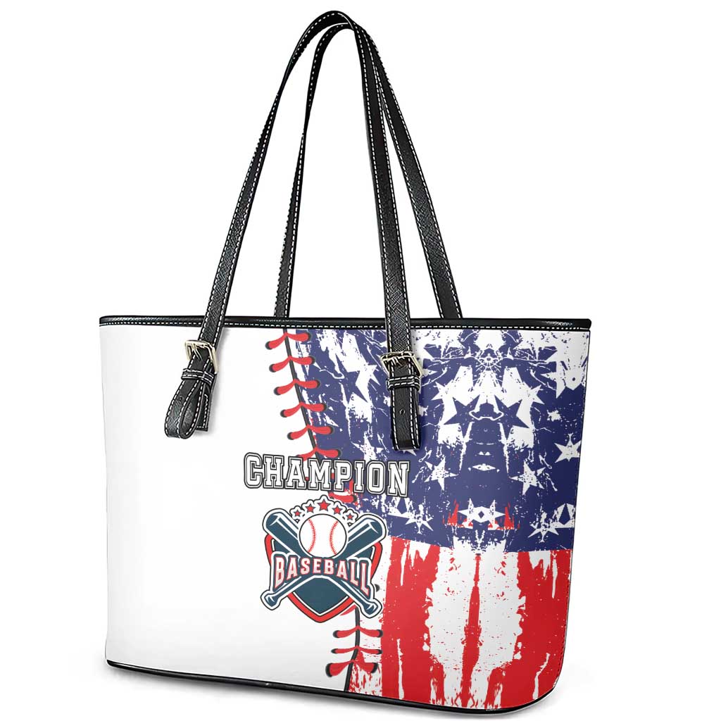 American Baseball Leather Tote Bag Go Champion 2024 LT03