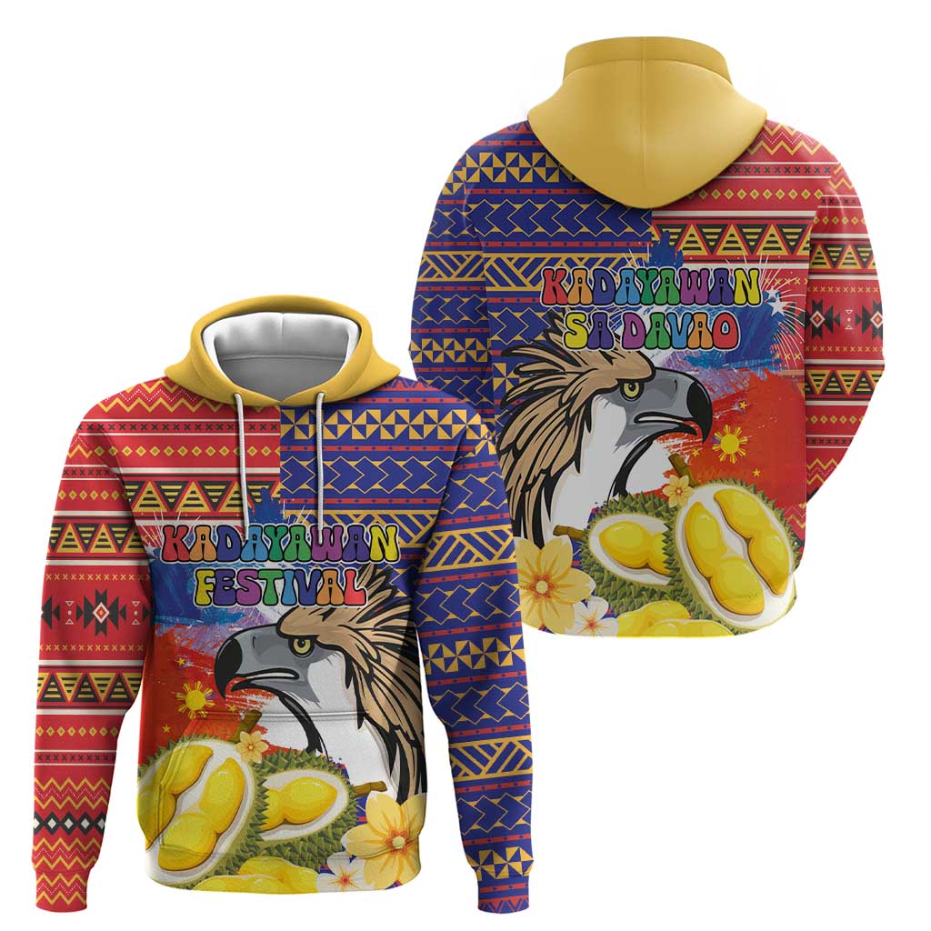 Philippines Kadayawan Hoodie Filipino Eagle Durian with Polynesian and Igorots Pattern LT03