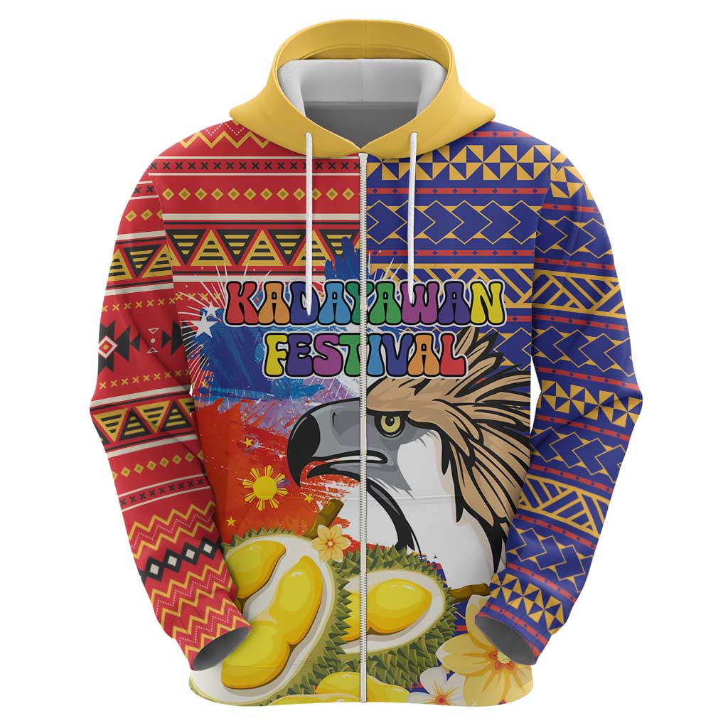 Philippines Kadayawan Hoodie Filipino Eagle Durian with Polynesian and Igorots Pattern LT03