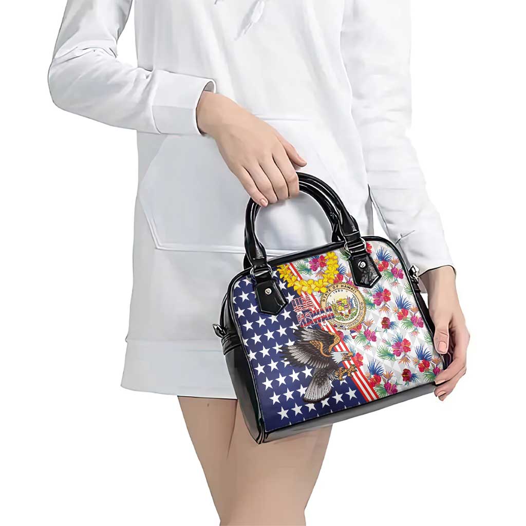 Hawaii and United States Together Shoulder Handbag Seal of Hawaii and Bald Eagle LT03
