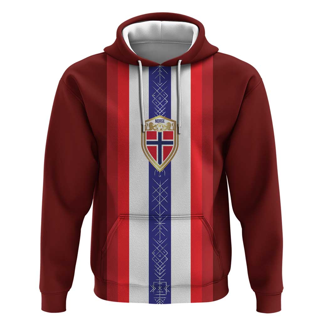 Custom Norway Football Hoodie Norwegian Stripes-Viking Style LT03