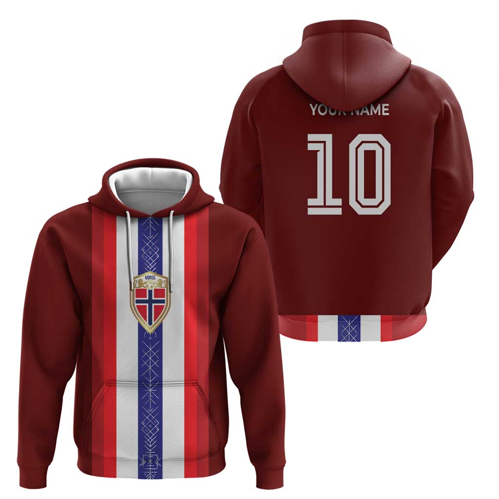 Custom Norway Football Hoodie Norwegian Stripes-Viking Style LT03