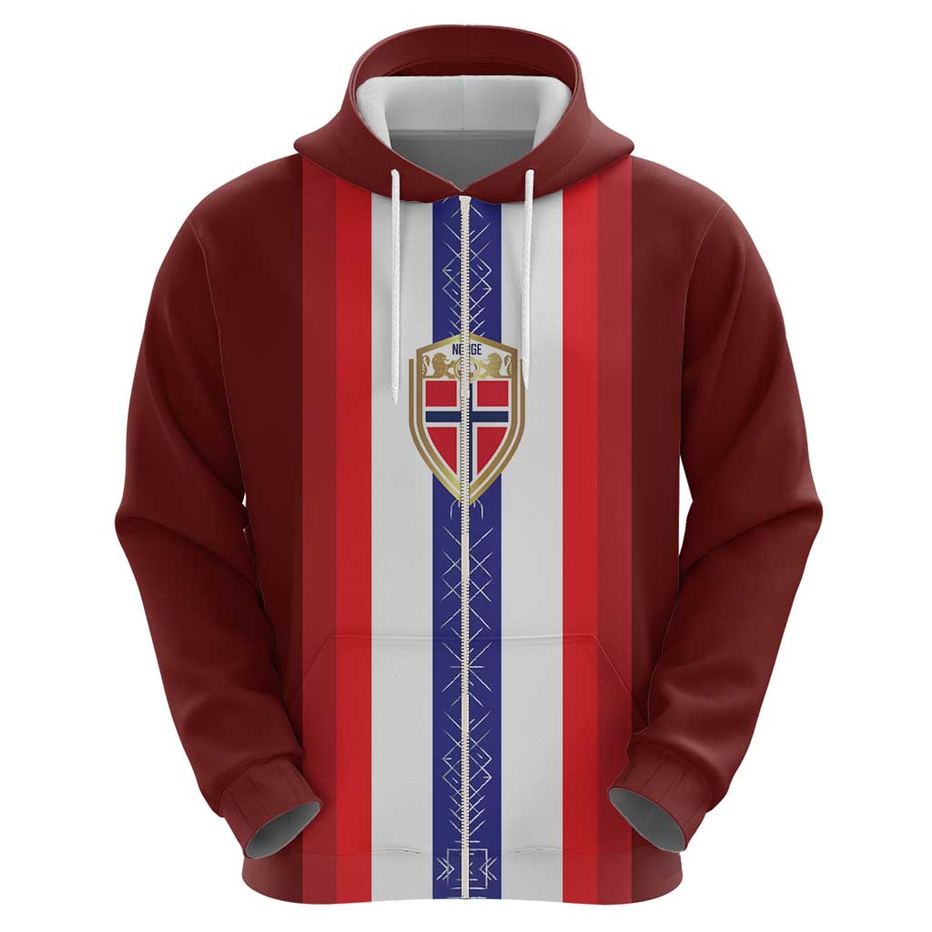 Custom Norway Football Hoodie Norwegian Stripes-Viking Style LT03