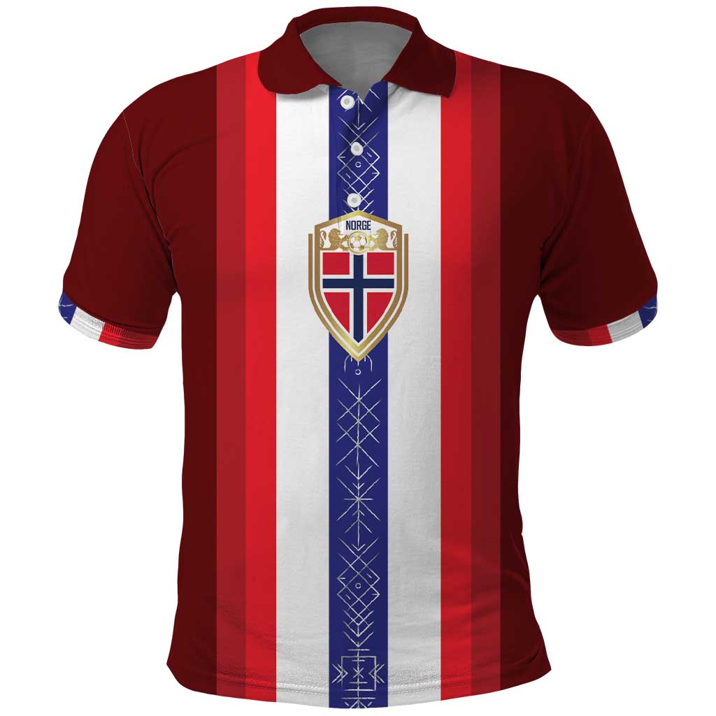 Custom Norway Football Polo Shirt Norwegian Stripes-Viking Style LT03