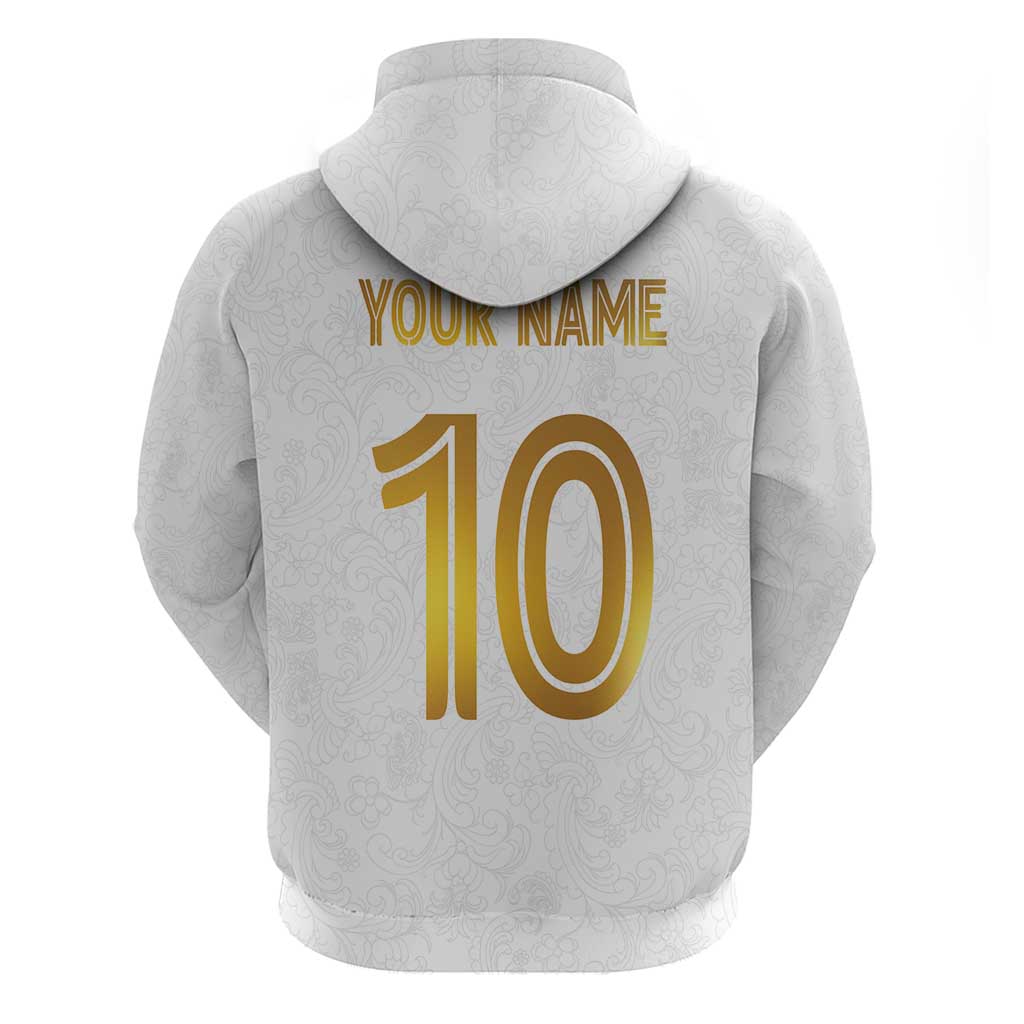 Custom Norway Football Hoodie Norwegian Flag Style with Rosemaling Pattern LT03