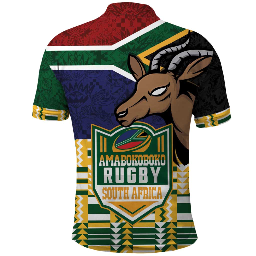 South Africa Rugby Polo Shirt Go Bokke-Amabokoboko Spirit LT03