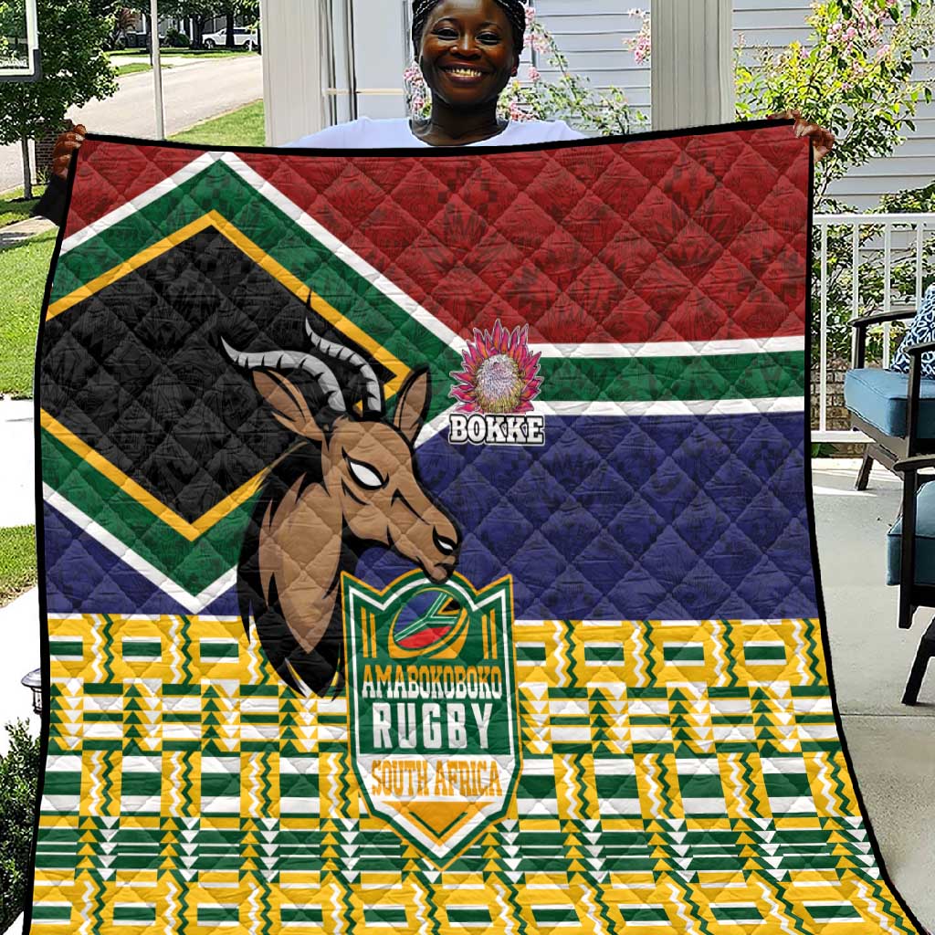 South Africa Rugby Quilt Go Bokke-Amabokoboko Spirit LT03
