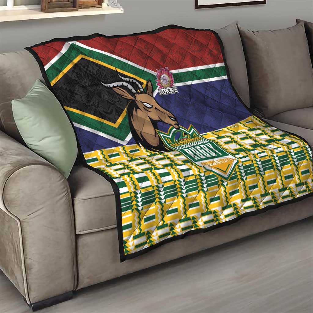 South Africa Rugby Quilt Go Bokke-Amabokoboko Spirit LT03