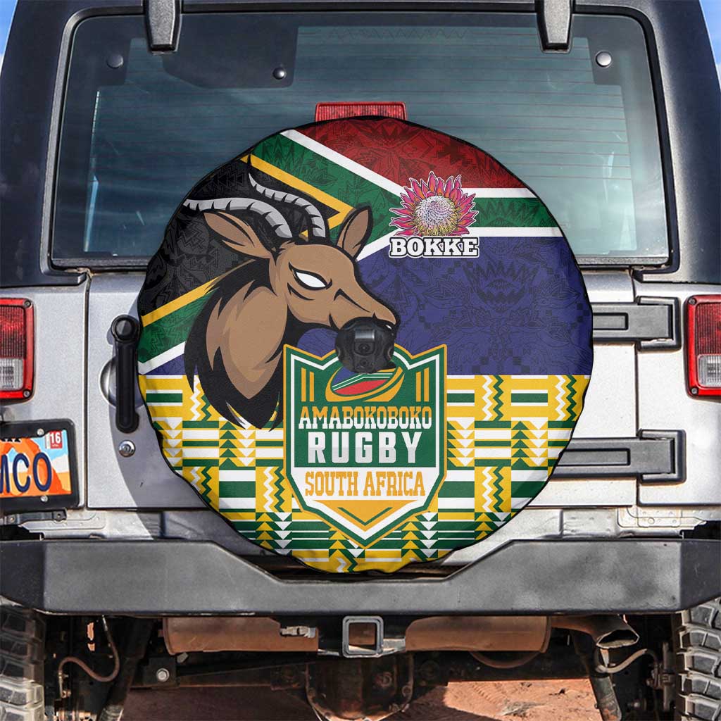 South Africa Rugby Spare Tire Cover Go Bokke-Amabokoboko Spirit LT03