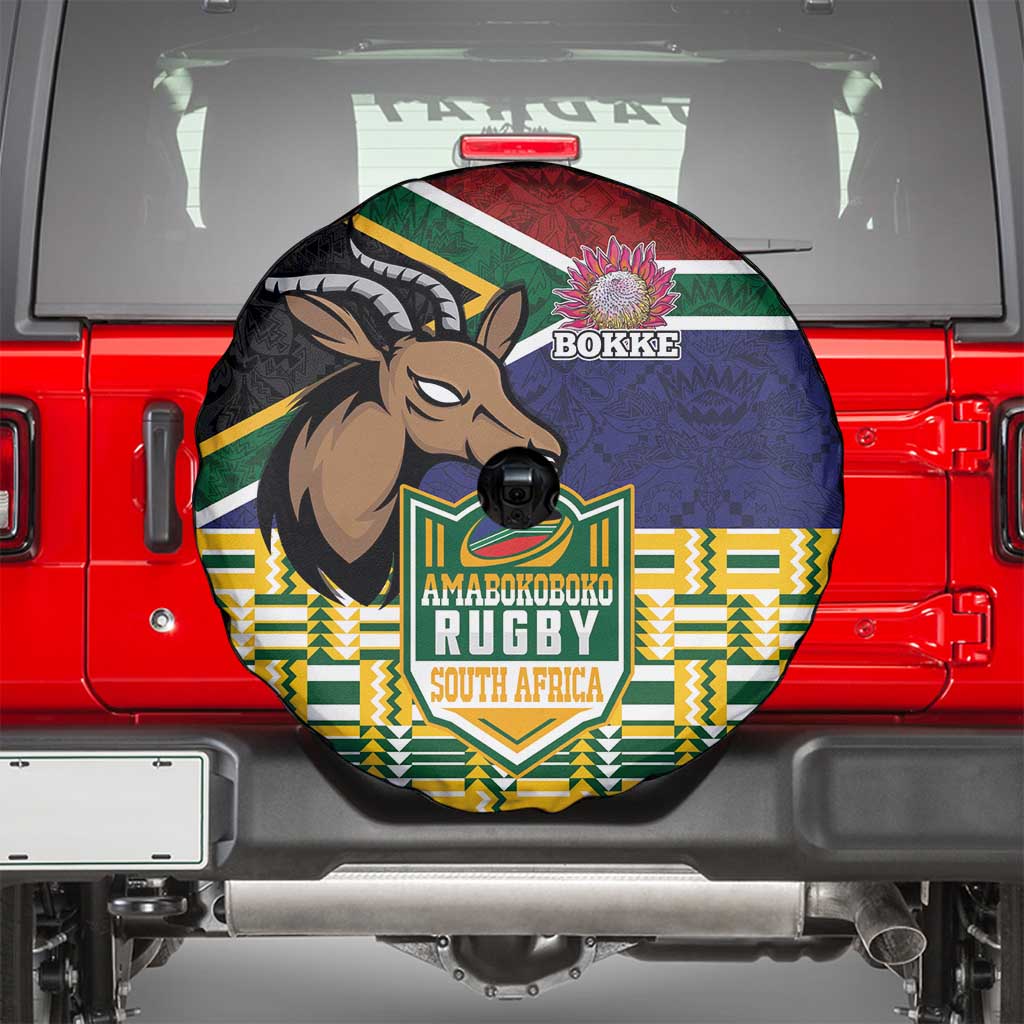 South Africa Rugby Spare Tire Cover Go Bokke-Amabokoboko Spirit LT03