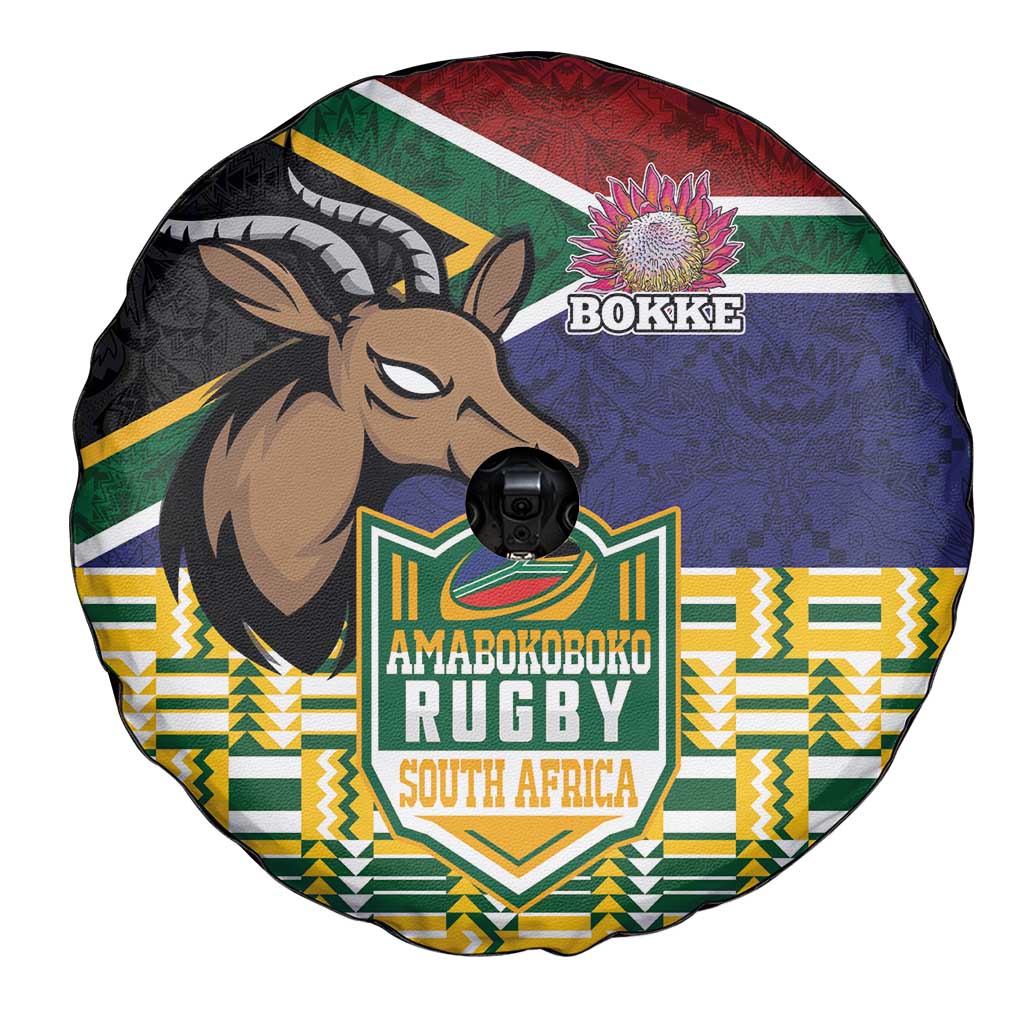 South Africa Rugby Spare Tire Cover Go Bokke-Amabokoboko Spirit LT03