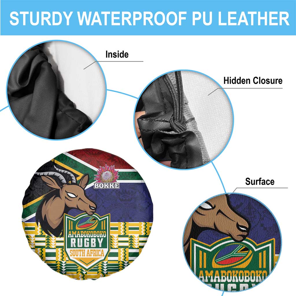 South Africa Rugby Spare Tire Cover Go Bokke-Amabokoboko Spirit LT03