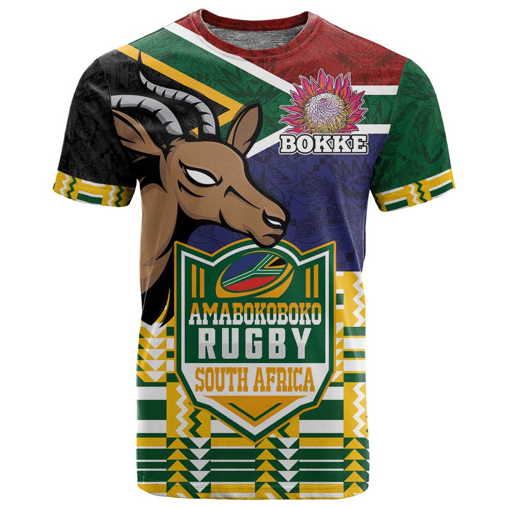 South Africa Rugby T shirt Go Bokke-Amabokoboko Spirit LT03