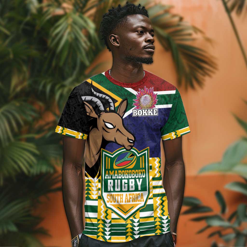 South Africa Rugby T shirt Go Bokke-Amabokoboko Spirit LT03