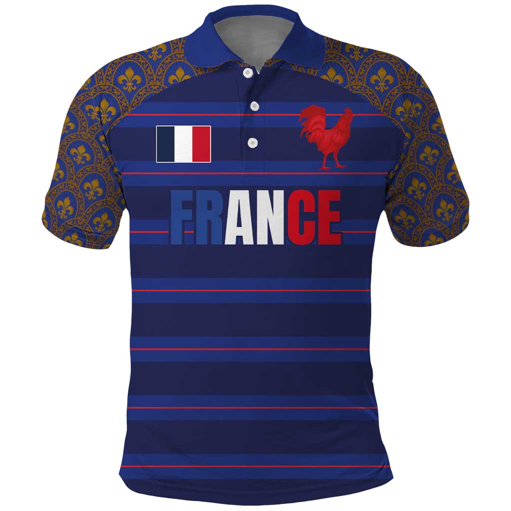Custom France Rugby-Le XV de France Polo Shirt Go Les Bleus LT03