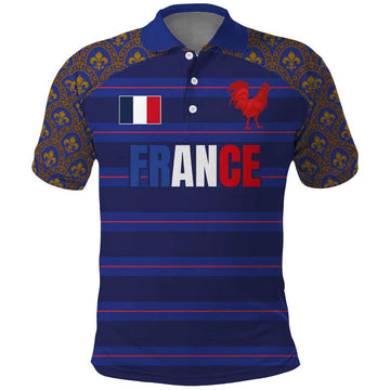 Custom France Rugby-Le XV de France Polo Shirt Go Les Bleus LT03