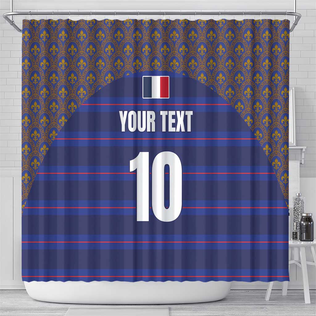 Custom France Rugby-Le XV de France Shower Curtain Go Les Bleus LT03