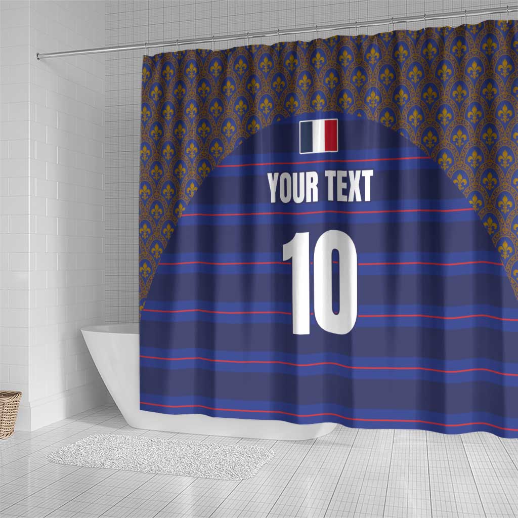 Custom France Rugby-Le XV de France Shower Curtain Go Les Bleus LT03