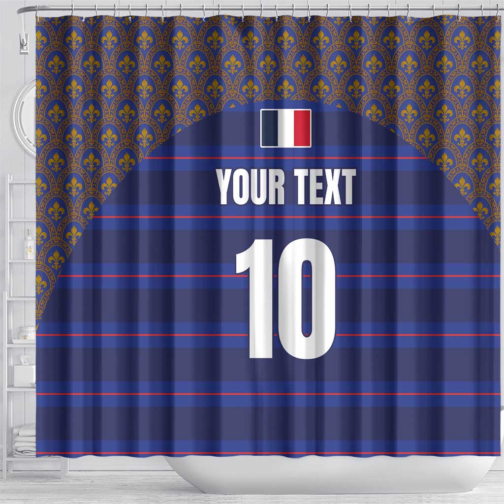 Custom France Rugby-Le XV de France Shower Curtain Go Les Bleus LT03