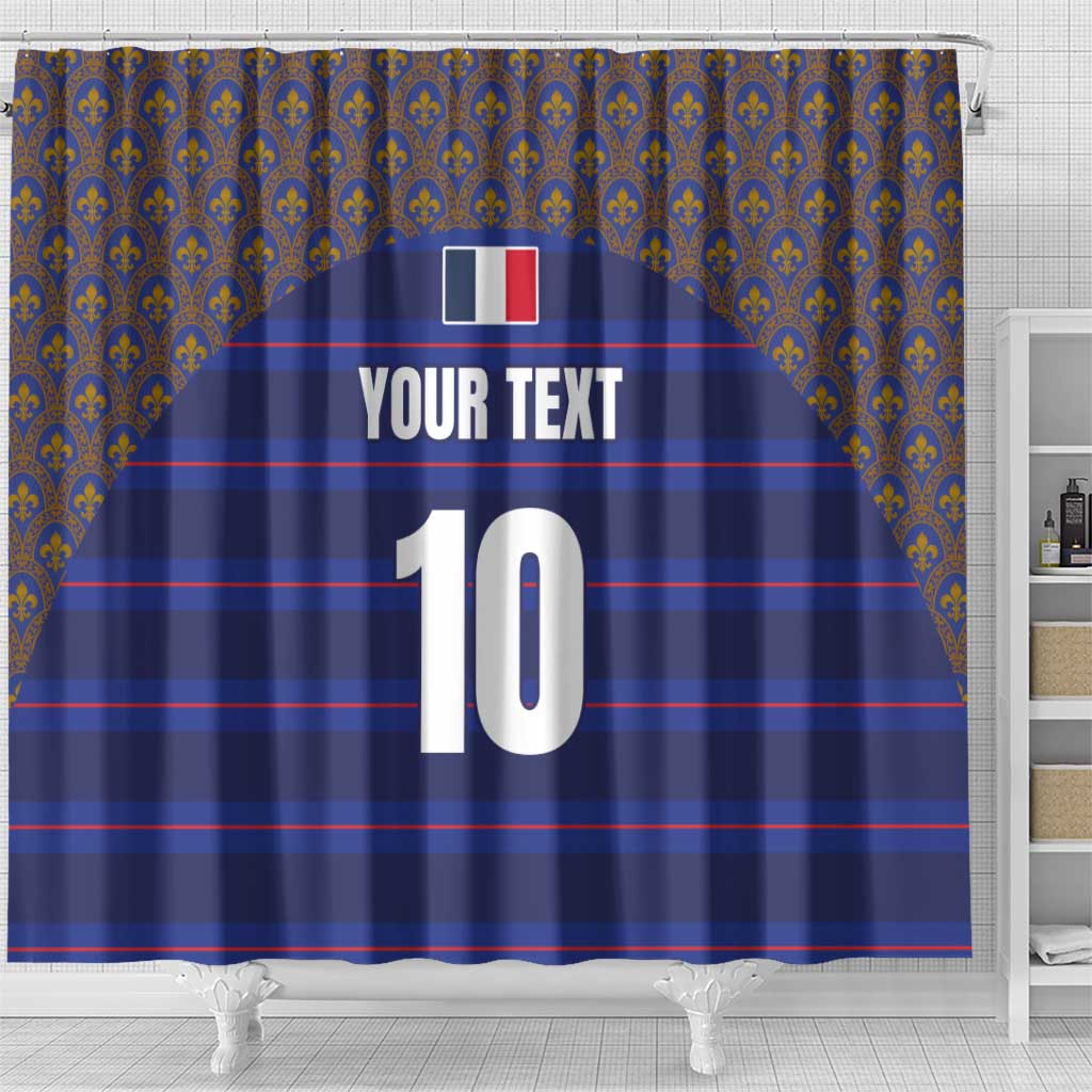 Custom France Rugby-Le XV de France Shower Curtain Go Les Bleus LT03
