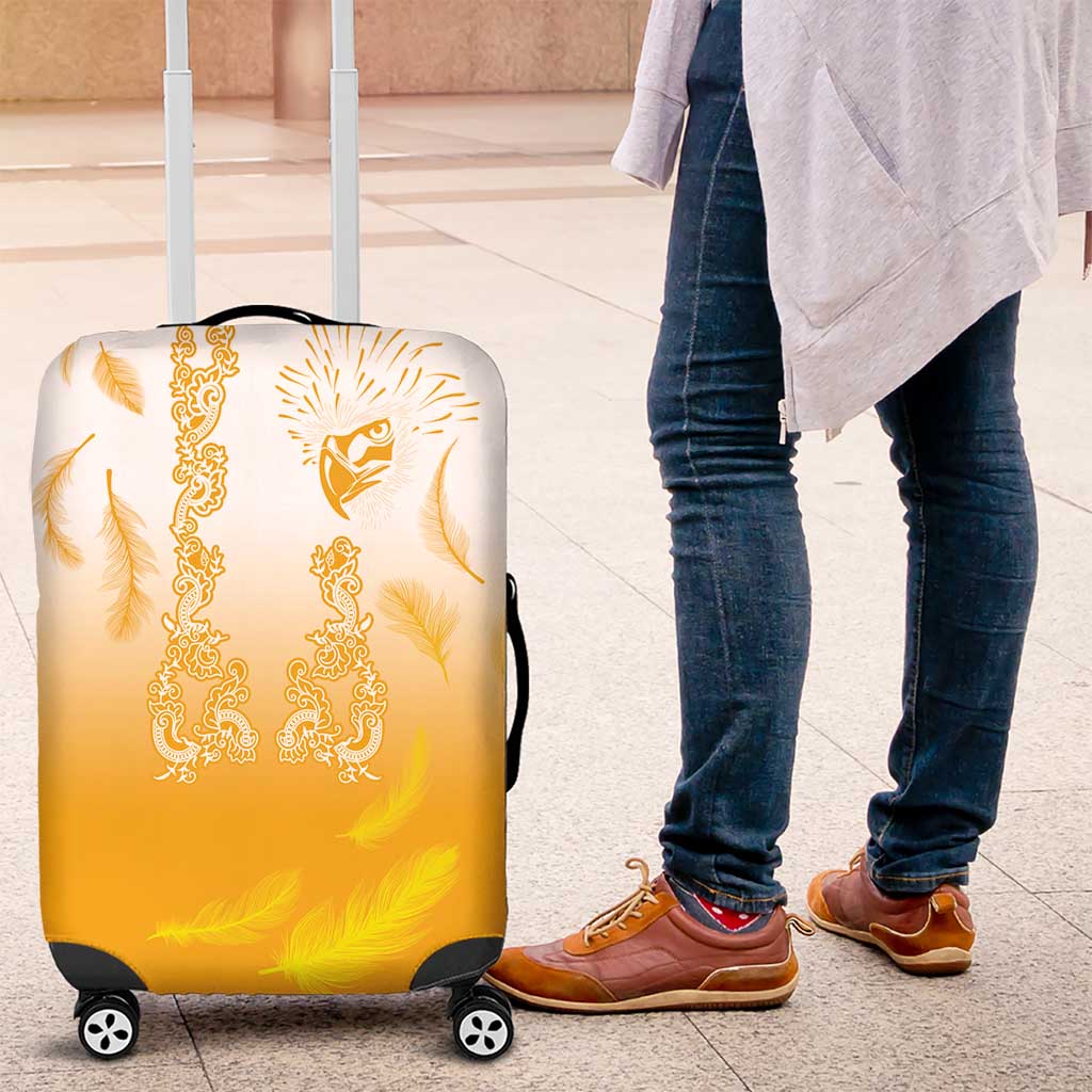 Philippines National Costume Style Luggage Cover Barong Tagalog and Eagle Feather Yellow Color LT03
