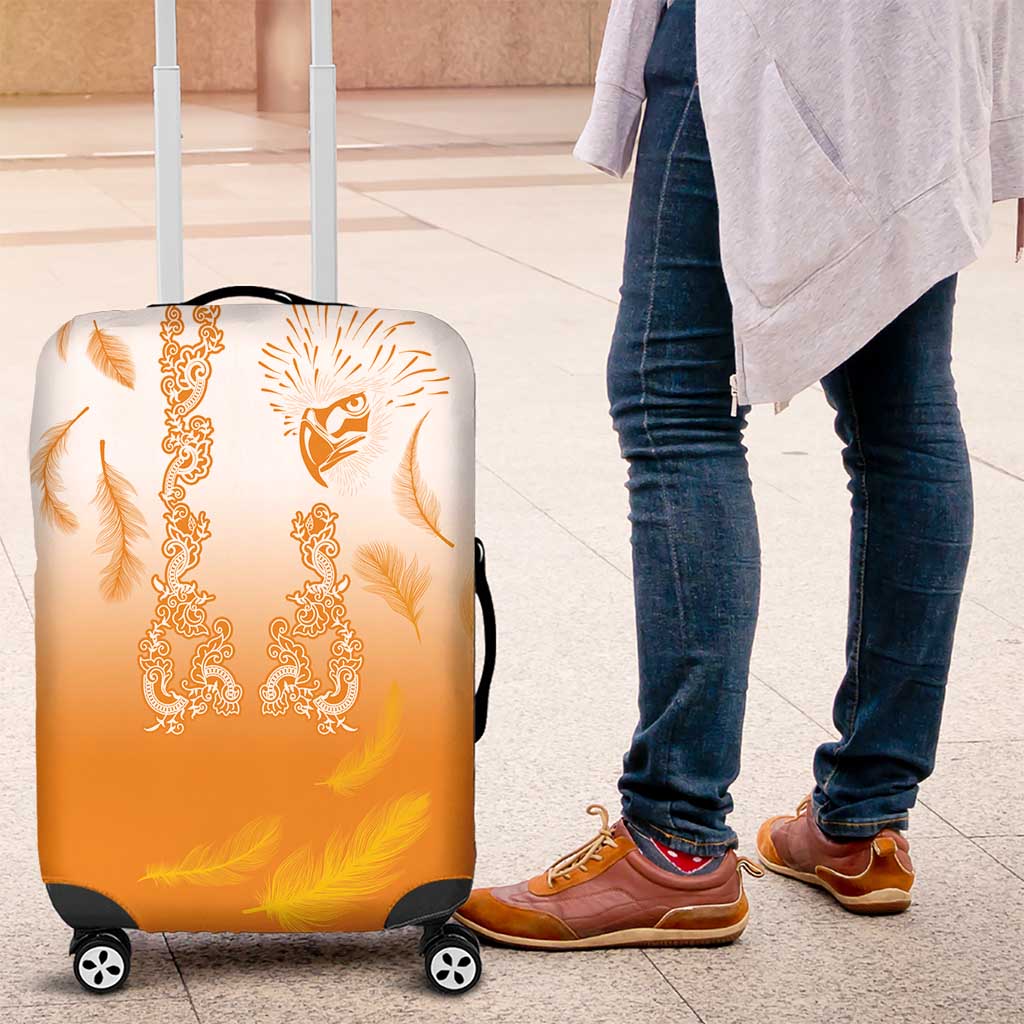 Philippines National Costume Style Luggage Cover Barong Tagalog and Eagle Feather Orange Color LT03