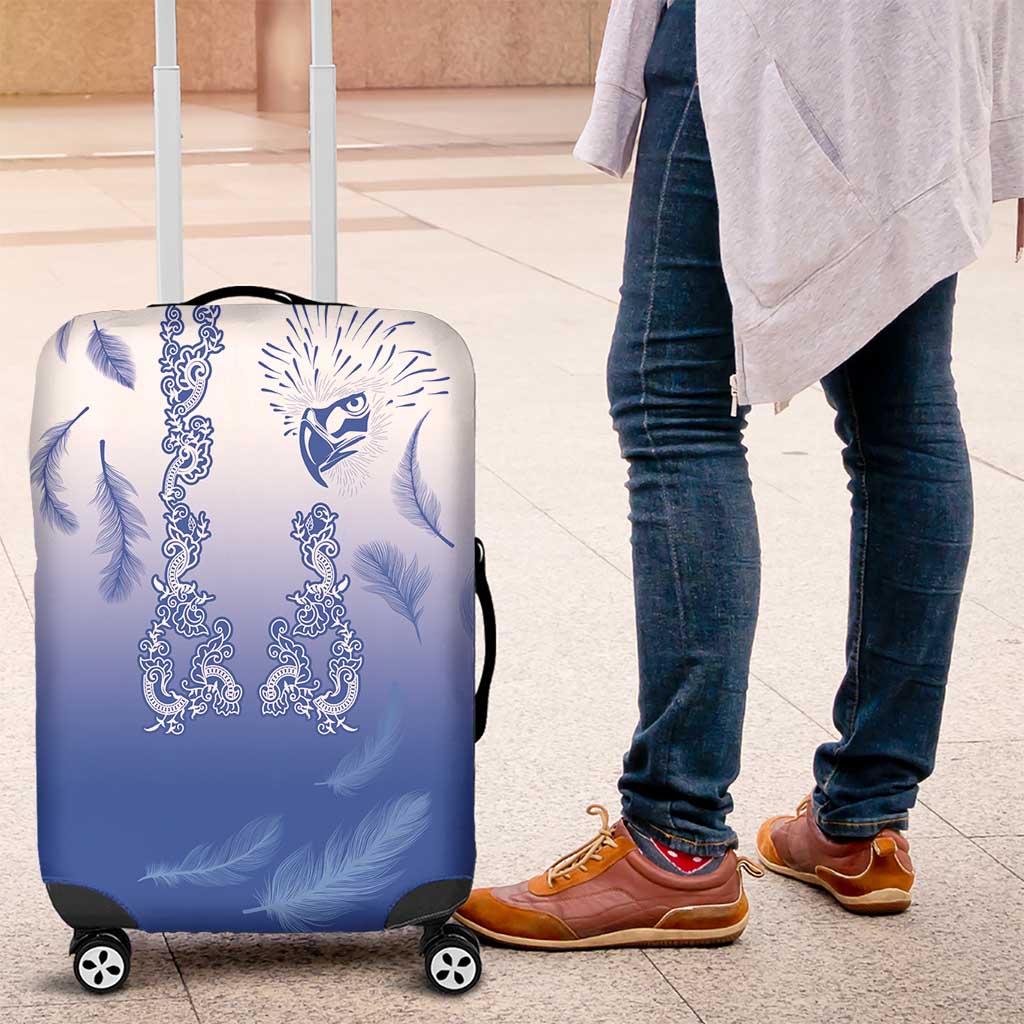Philippines National Costume Style Luggage Cover Barong Tagalog and Eagle Feather Blue Color LT03