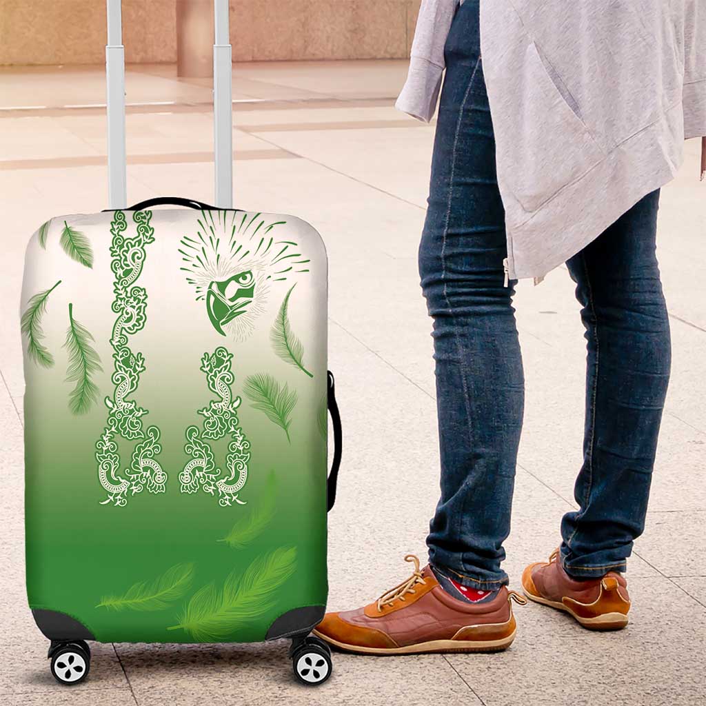 Philippines National Costume Style Luggage Cover Barong Tagalog and Eagle Feather Green Color LT03