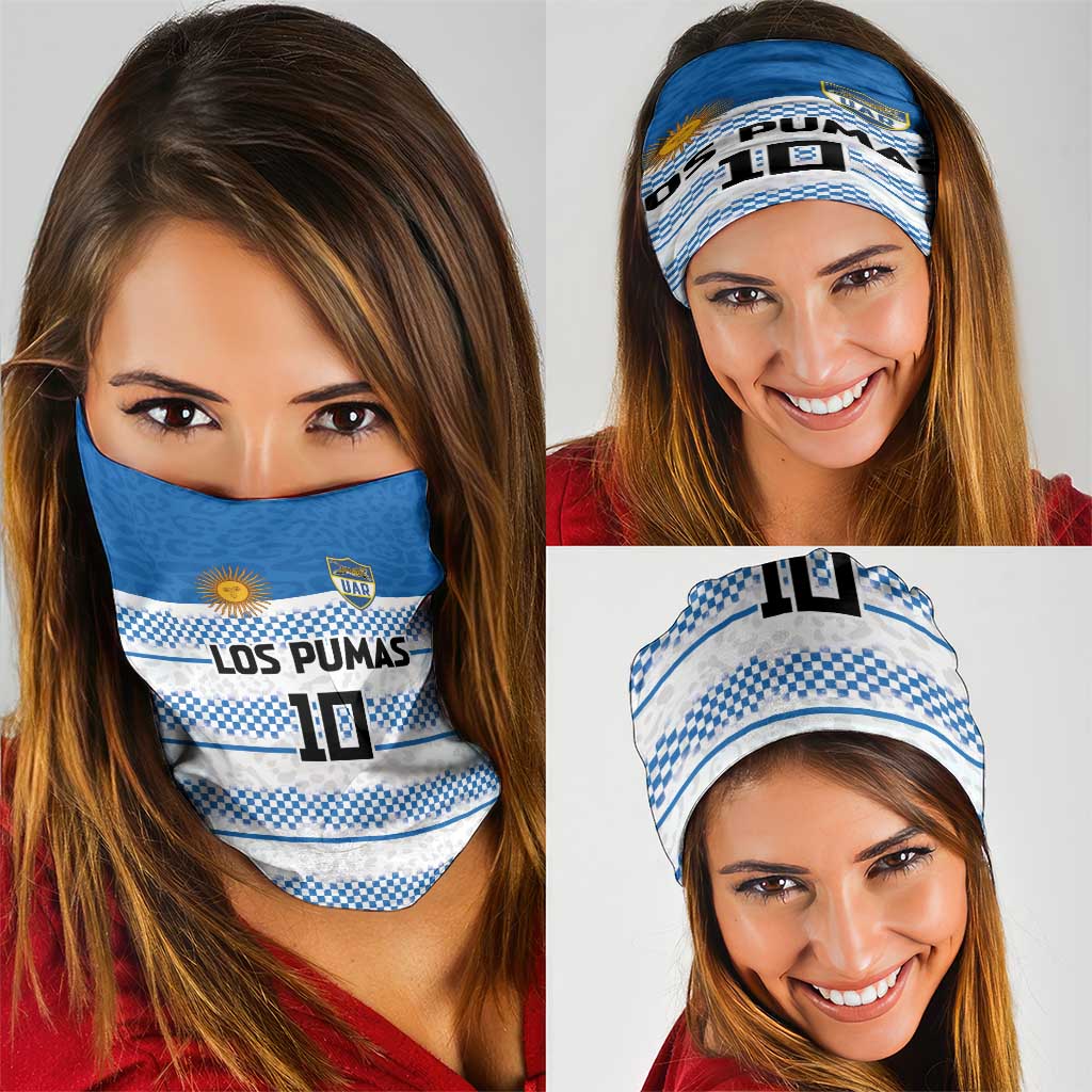 Argentina Rugby Custom Neck Gaiter Los Pumas Jaguar Race Style LT03