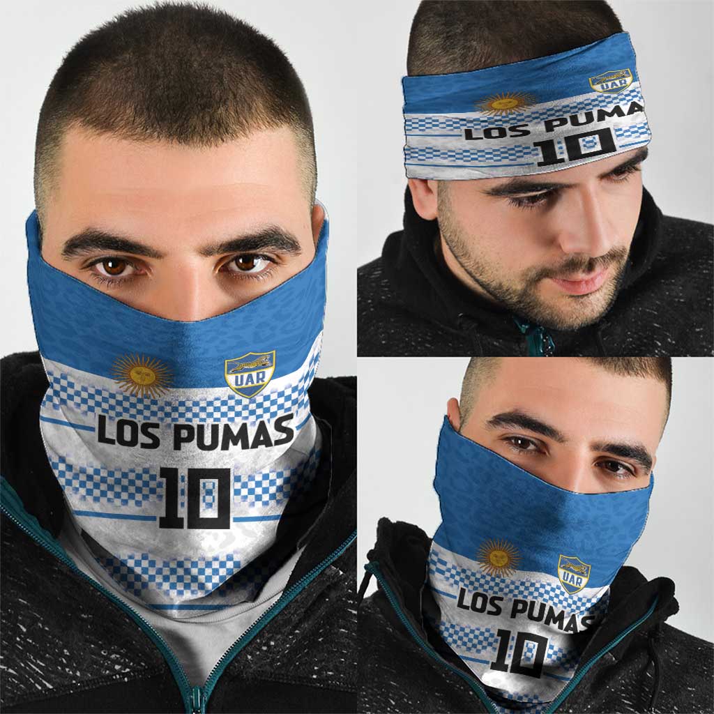Argentina Rugby Custom Neck Gaiter Los Pumas Jaguar Race Style LT03